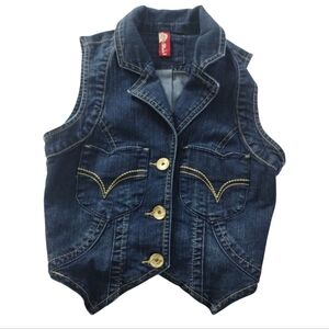 Y2K Apple Bottoms Womens Size M  Baddie Grungecore Academia Denim Hippie Vest